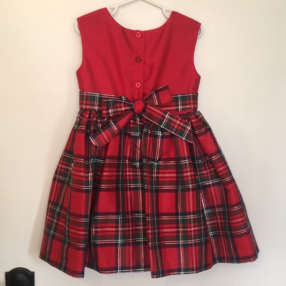 Laura Ashley Red Plaid Dress. - Picture 2 of 6